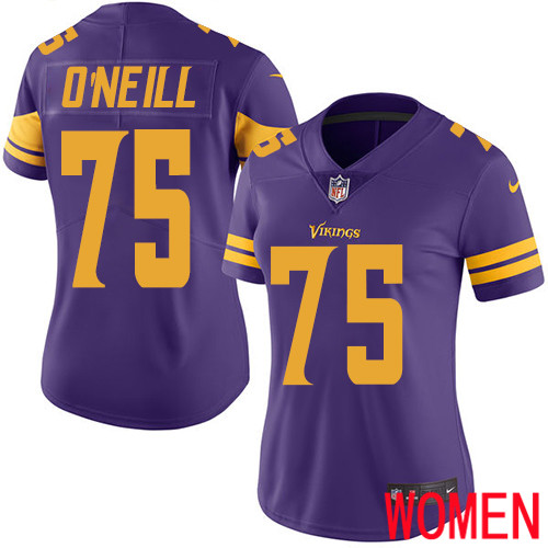Minnesota Vikings #75 Limited Brian O Neill Purple Nike NFL Women Jersey Rush Vapor Untouchable->youth nfl jersey->Youth Jersey